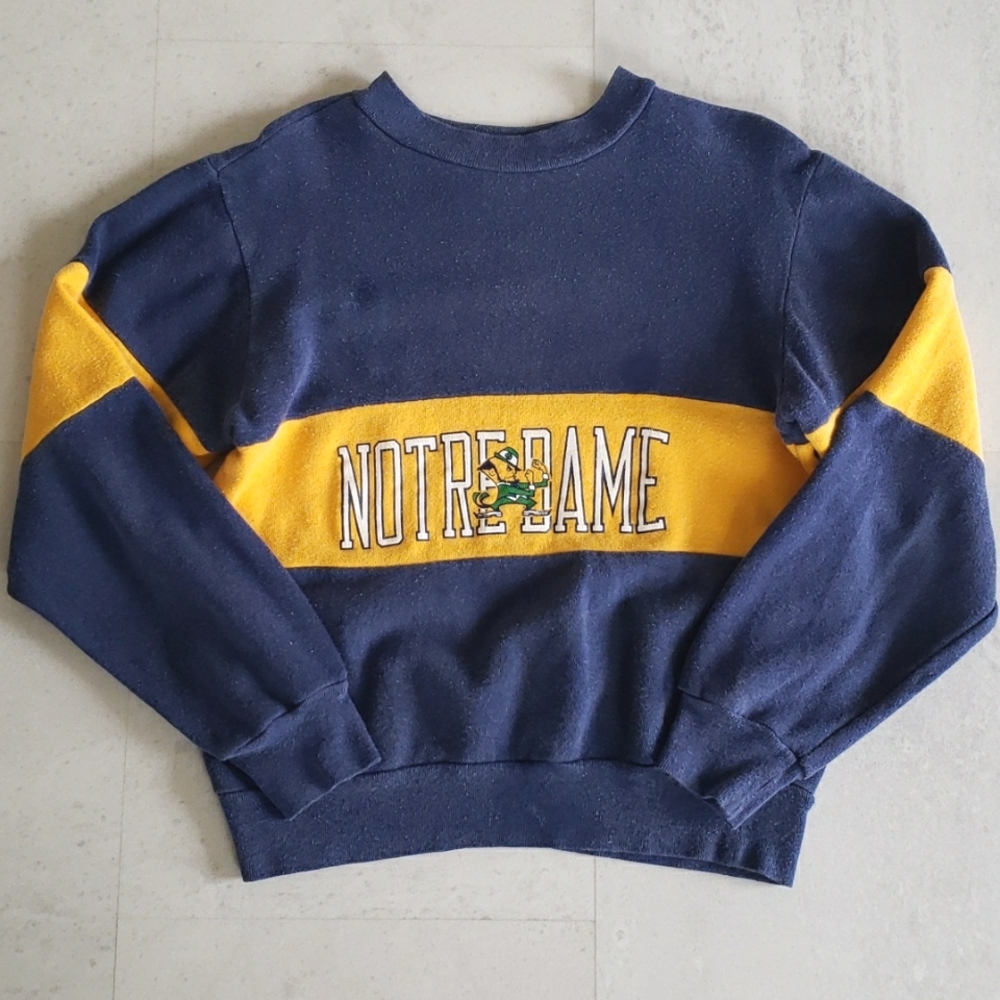 Vintage 80's Era Notre Dame long sleeve crewneck